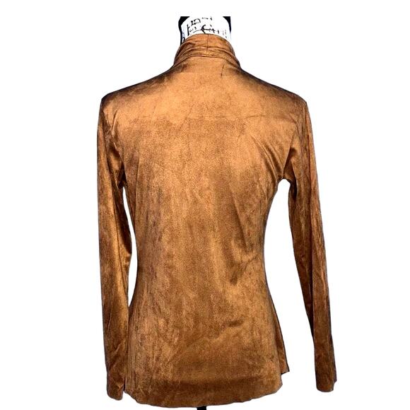 Kendall + Kylie cognac draped faux suede shrug small - Picture 3 of 5